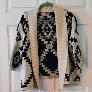 White Aztec Sweater
